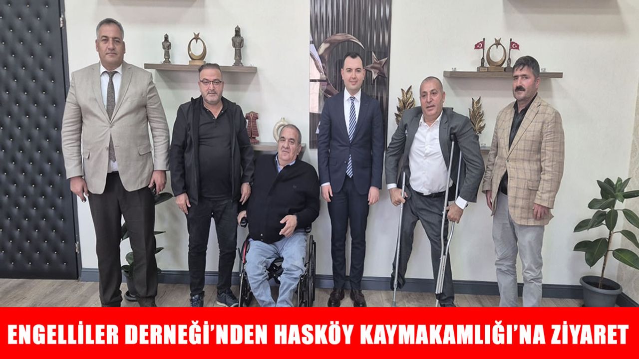 Muş Engelliler Derneği, Hasköy Kaymakamı Güney’i ziyaret etti