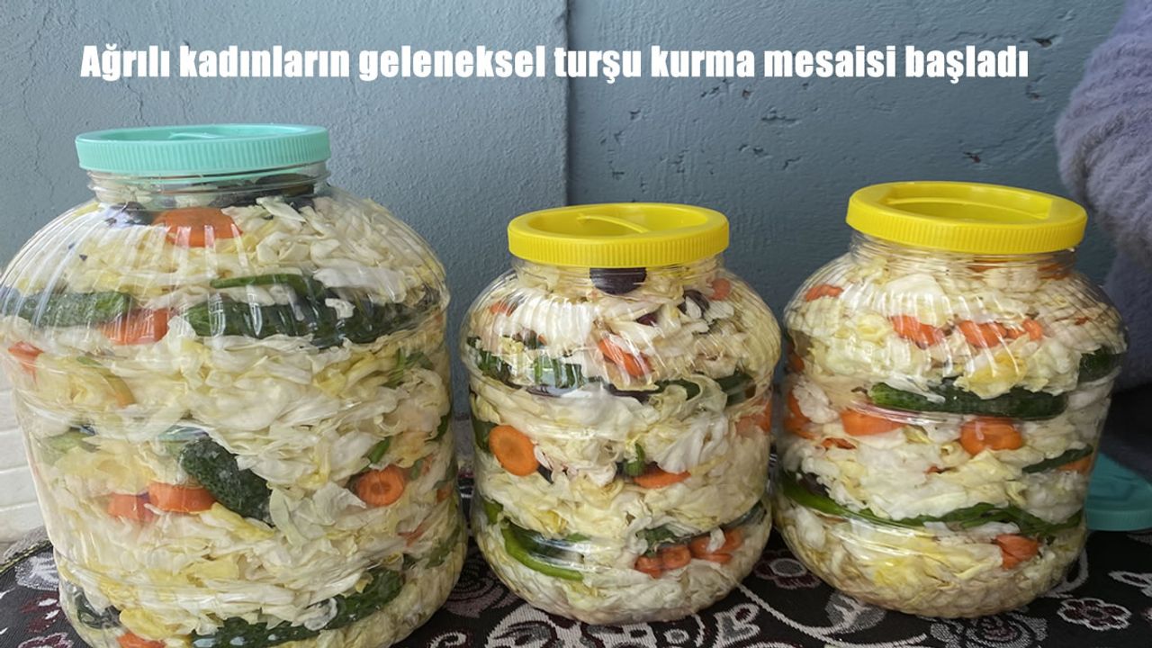 Ağrılı kadınların geleneksel turşu kurma mesaisi başladı