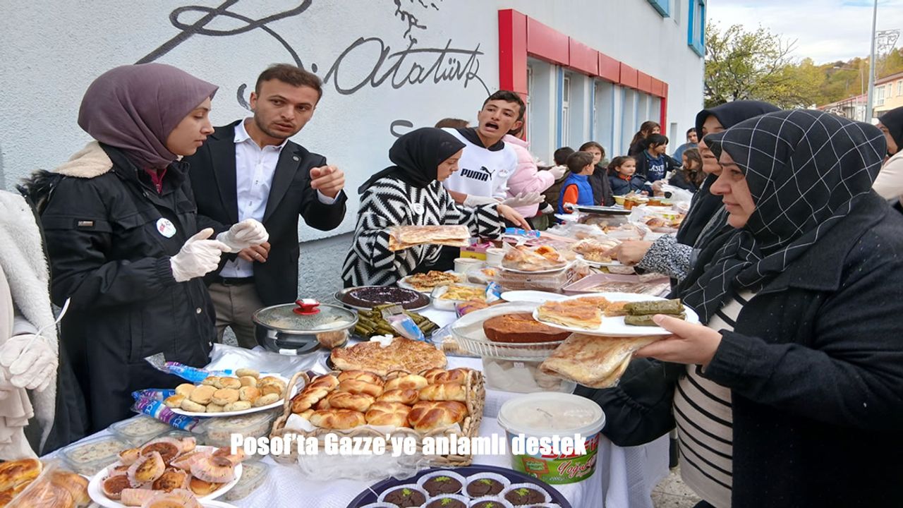 Posof’ta Gazze’ye anlamlı destek