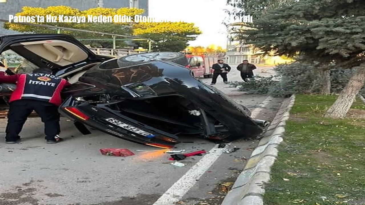 Patnos’ta Hız Kazaya Neden Oldu: Otomobil Refüje Çarptı, 2 Yaralı