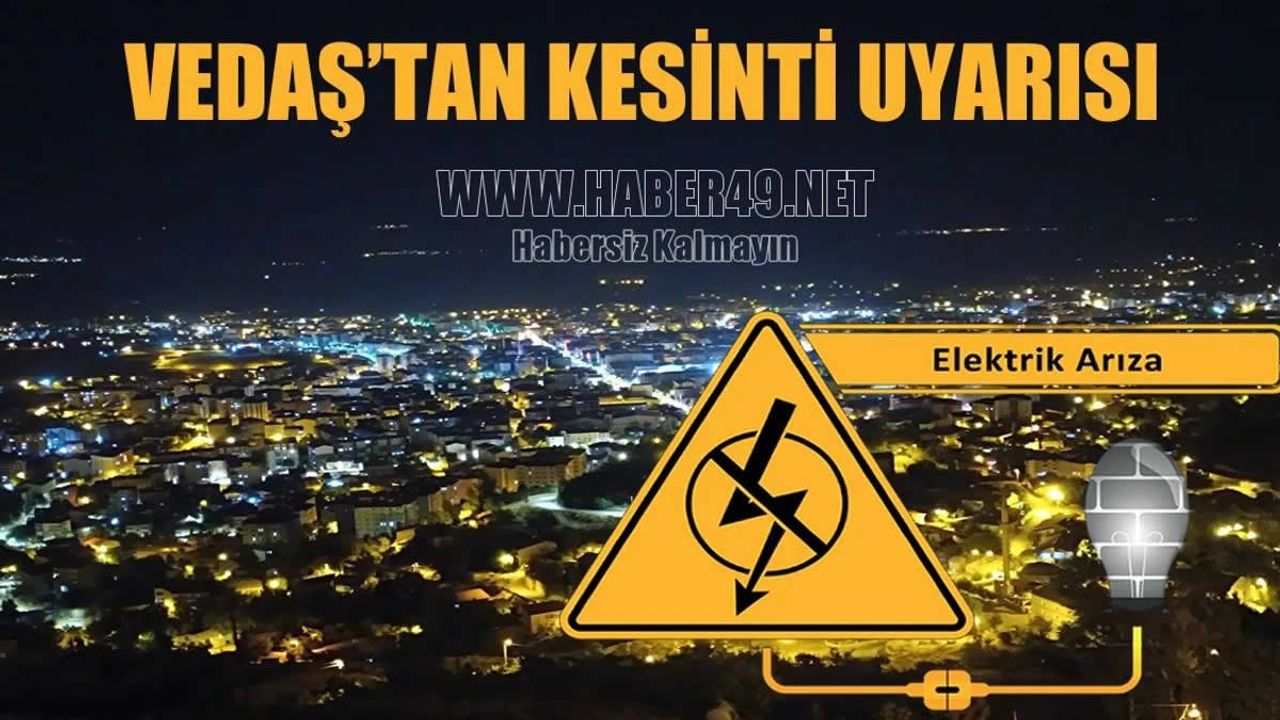 Muş’ta 27 Ekim 2025’te planlı elektrik kesintileri başlıyor: Hangi bölgeler etkilenecek?