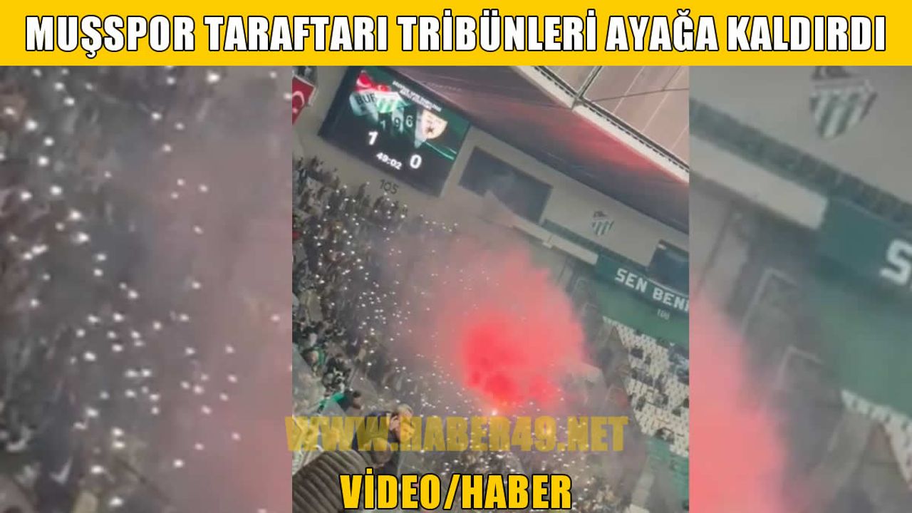 Bursa'da 49. dakika şöleni: Muşspor taraftarı tribünleri salladı
