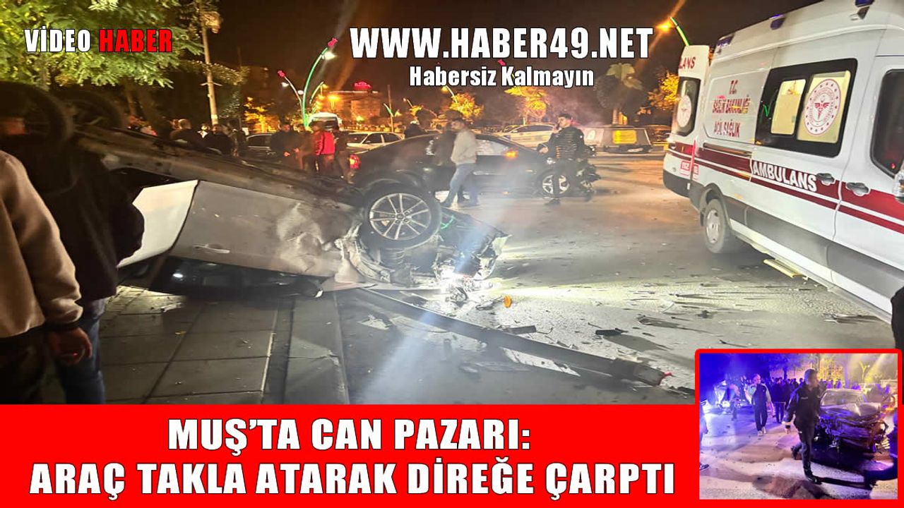 Muş'ta gece yarısı korkutan kaza: 2 yaralı