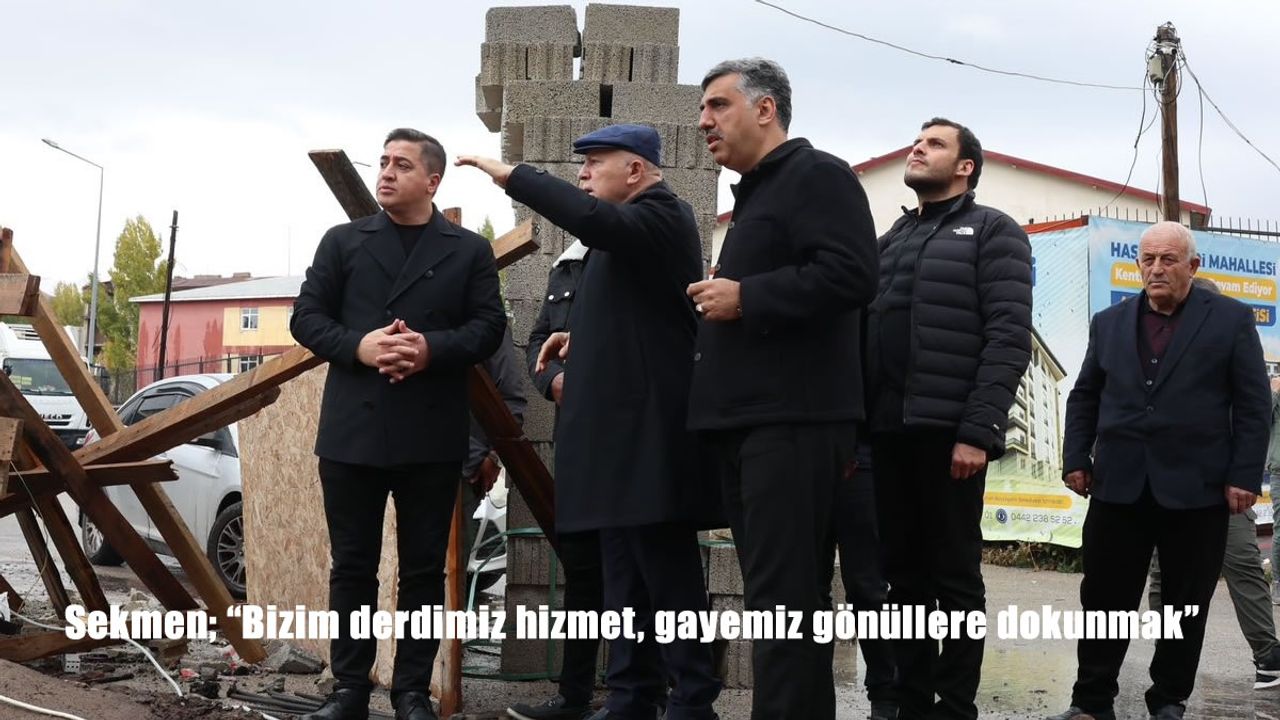 Sekmen; "Bizim derdimiz hizmet, gayemiz gönüllere dokunmak"