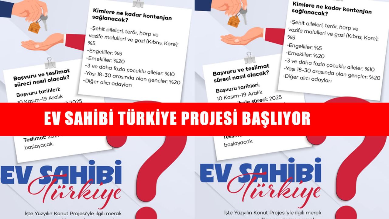 “Ev Sahibi Türkiye” projesi başlıyor: Başvuru detayları açıklandı