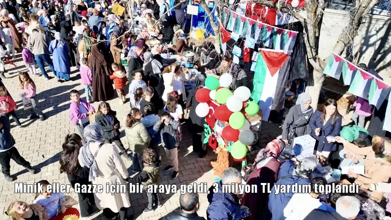 Minik eller Gazze için bir araya geldi, 3 milyon TL yardım toplandı