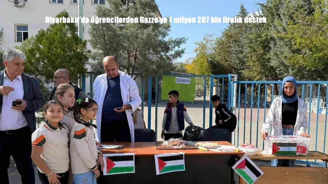 Diyarbakır’da öğrencilerden Gazze’ye 1 milyon 287 bin liralık destek