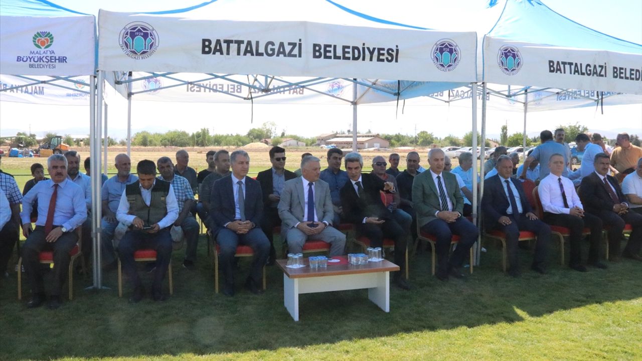 Malatya'da öğrenciler ektiğini biçti