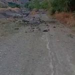 Tunceli'de heyelan anı kameralara yansıdı