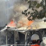 Malatya'da konteyner kentte yangın