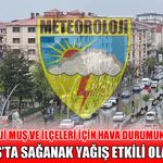 Meteoroloji’den Muş için sağanak yağış uyarısı