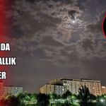 Muş semalarında dolunay ve bulutların büyüleyici buluşması