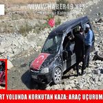 Muş-Malazgirt yolunda takla atan araç uçuruma yuvarlandı