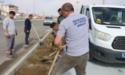 Iğdır'da bayram öncesi peyzaj ve temizlik çalışması yapılıyor