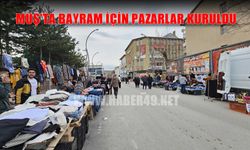 Muş’ta Ramazan Bayramı için pazarlar kuruldu