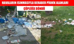Muş'ta piknik alanları çöplüğe döndü