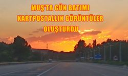 Muş’ta gün batımı görsel şölen oluşturdu