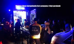 Malatya-Sivas karayolunda feci çarpışma: 4 kişi yaralandı
