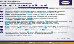 Elazığ’da asayiş alarmı: bir haftada 206 olay, 186 şüpheli yakalandı