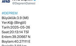 Bingöl’ün Kiğı İlçesinde 3.9 Büyüklüğünde Deprem Meydana Geldi