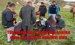 Yüksekova’da yaylada baygınlık geçiren genç için ekipler zamanla yarıştı