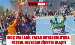 Muş Vali Adil Yazar Ortaokulu'nda profesyonel ligleri aratmayan futbol turnuvası