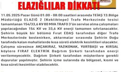 Elazığ’da 11 Mayıs’ta geniş çaplı elektrik kesintisi yaşanacak! Vatandaşlar dikkat
