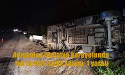 Adıyaman-Malatya karayolunda tır devrildi: 59 yaşındaki sürücü ağır yaralı