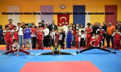 Olimpiyat ikincisi Hatice Akbaş, Yeşilyurt belediyesi Kick-boks takımı sporcularıyla buluştu
