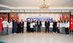 Erzurum Valisi Mustafa Çiftçi, Muğla’dan Gelen Öğrencileri Makamında Ağırladı!