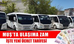 Muş’ta şehir içi ulaşıma zam geldi