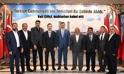 Erzurum Valisi Mustafa Çiftçi, Aşkale Muhtarlarını Makamında Ağırladı