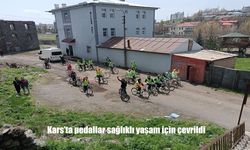 Kars’ta Bisiklet Turu ile Sağlıklı Yaşam ve Bağımlılıkla Mücadele Mesajı Verildi