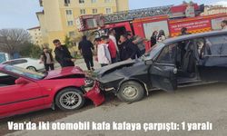 Van Edremit’te İki Otomobil Kafa Kafaya Çarpıştı: 1 Yaralı