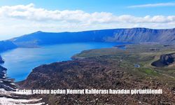 Nemrut Kalderası Havadan Görüntülendi: Turizm Sezonu Yeniden Başladı