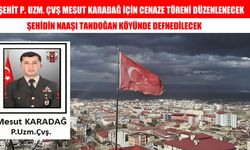 Şehit Mesut Karadağ için Muş’ta cenaze töreni düzenlenecek