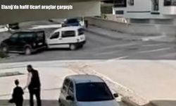 Elazığ’da Kavşakta Hafif Ticari Araçlar Çarpıştı: Kaza Anı Kamerada