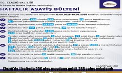 Elazığ’da Bir Haftada 296 Asayiş Olayı: 288 Şüpheli Yakalandı, 13’ü Tutuklandı