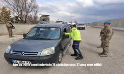 Ağrı’da Trafik Denetimlerinde 75 Sürücüye Para Cezası Kesildi, 27 Araç Trafikten Men Edildi