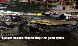 Elazığ’da Ticari Taksi Bariyerlere Çarptı: 1 Kişi Yaralandı