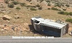 Batman-Hasankeyf Yolunda Korkutan Kaza: Kamyonet Takla Attı