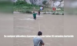 Adana Kapıkaya Kanyonu’nda Su Seviyesi Yükseldi, 35 Kişi Mahsur Kaldı: İtfaiye Ekipleri Zamanında Müdahale Etti