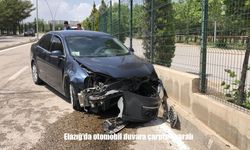 Elazığ’da Otomobil Virajı Alamayıp Duvara Çarptı: 1 Kişi Yaralandı