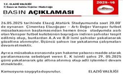 Elazığspor-Vanspor maçında hakeme musluk atan şahıs gözaltına alındı