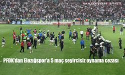 Elazığspor’a 5 Maç Seyircisiz Oynama Cezası: PFDK Kararları Açıklandı