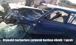 Diyarbakır’da Feci Kaza: Bariyerlere Çarpan Otomobil Hurdaya Döndü