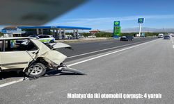 Malatya Akçadağ'da iki otomobil çarpıştı: 4 kişi yaralı hastaneye kaldırıldı