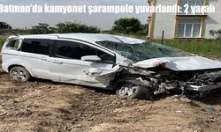 Batman'da feci kaza: Kamyonet şarampole yuvarlandı, baba ve oğlu yaralandı