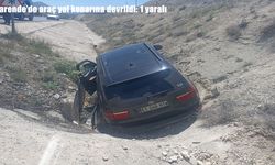 Darende’de Araç Yol Kenarına Devrildi: 1 Yaralı