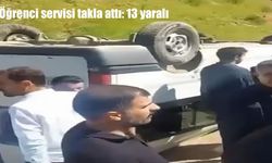 Hakkari Şemdinli'de öğrenci servisi devrildi: 13 öğrenci yaralandı